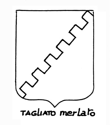 Bild des heraldischen Begriffs: Tagliato merlato